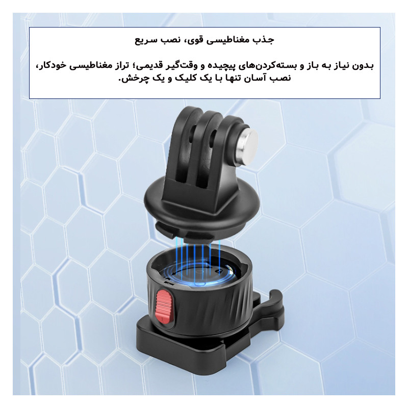 مانت کشویی مغناطیسی پلوز مدل Quick Release مناسب برای دوربین های ورزشی