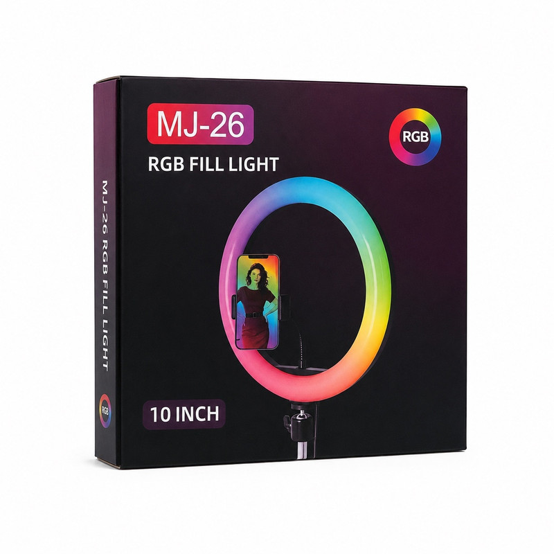 رینگ لایت مدل MJ26-RGB به همراه پایه