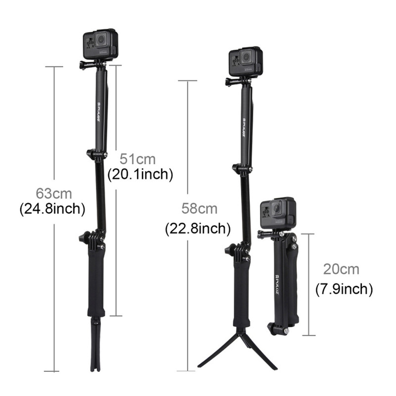 پایه نگهدارنده پلوز مدل 3Way Grip Foldable مناسب برای دوربین ورزشی