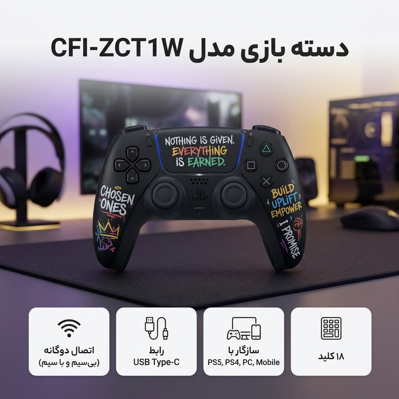دسته بازی بیسیم مدل CFI-ZCT1W طرح LeBron James Limited Edition