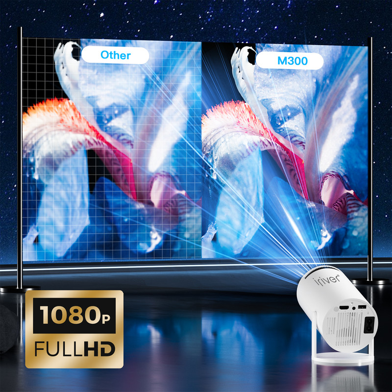 مینی ویدئو پروژکتور آیریور مدل M300 MAX به همراه دسته بازی