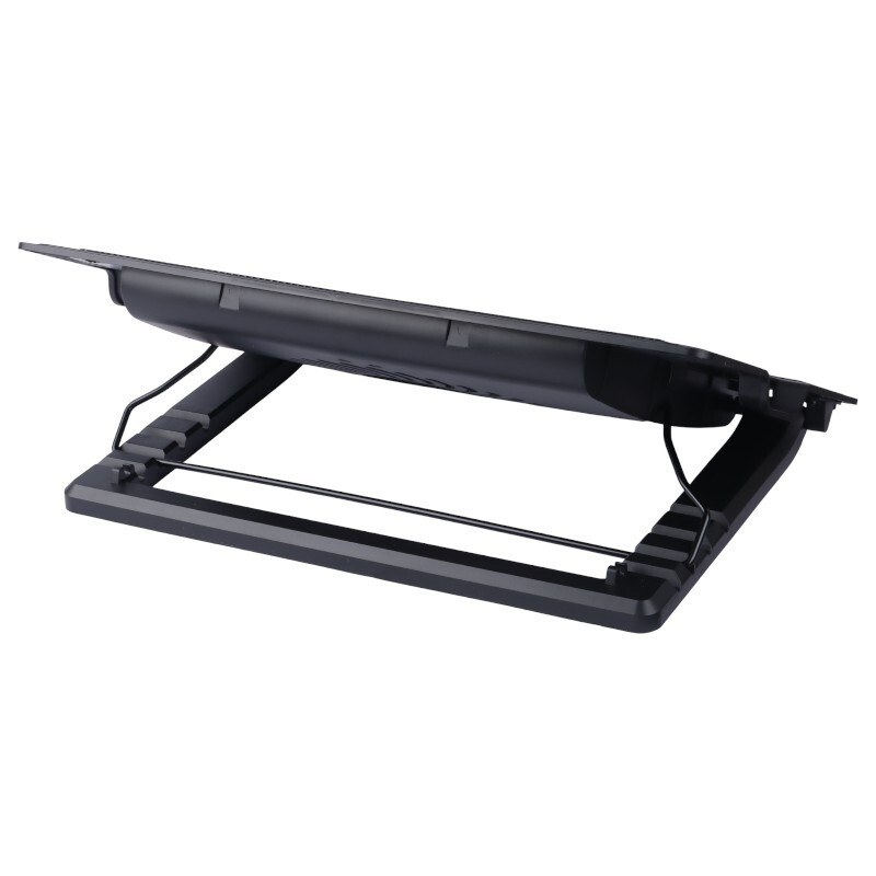 پایه خنککننده لپتاپ ایکس فورتک مدل XT- 868 دارای یک عدد فن مناسب برای لپ تاپهای 16 تا 17 اینچی، 12 اینچی و کوچکتر