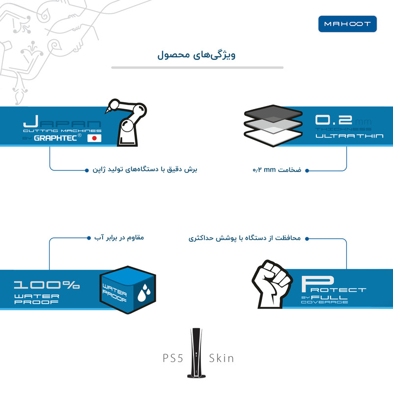 برچسب کنسول و دسته بازی ماهوت PS5 Slim Digital Edition مدل Black Wildflower