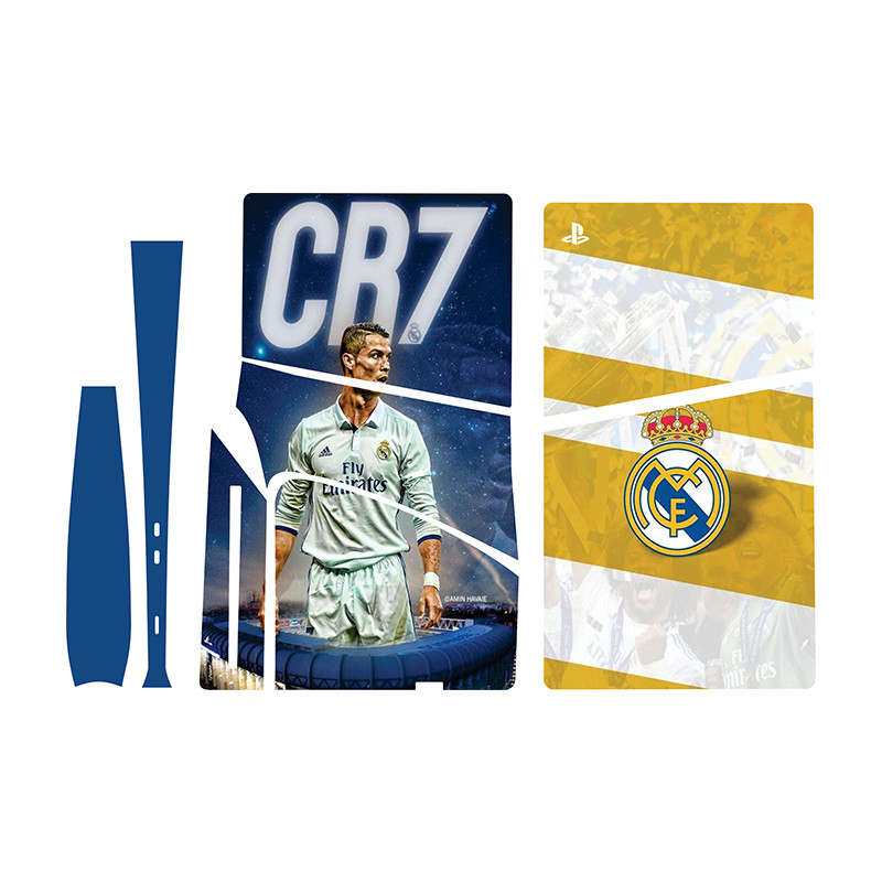 برچسب کنسول بازی پلی استیشن 5 اسلیم مدل  02 Real Madrid مجموعه 5 عددی