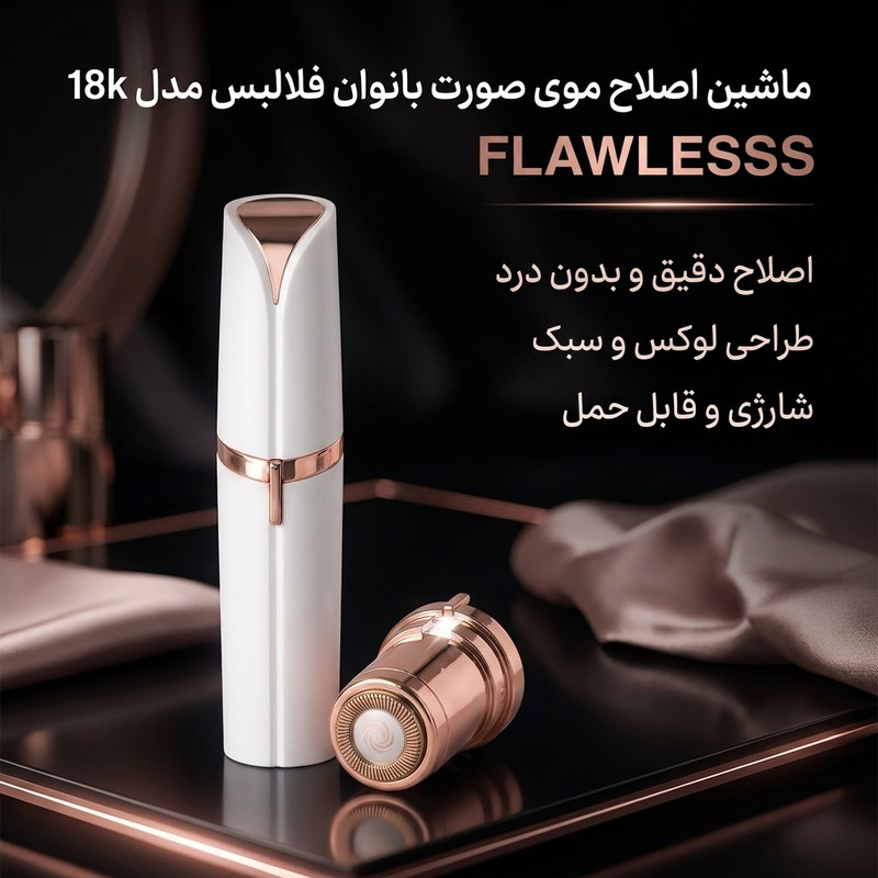 ماشین اصلاح موی صورت بانوان فلالبس مدل 18k