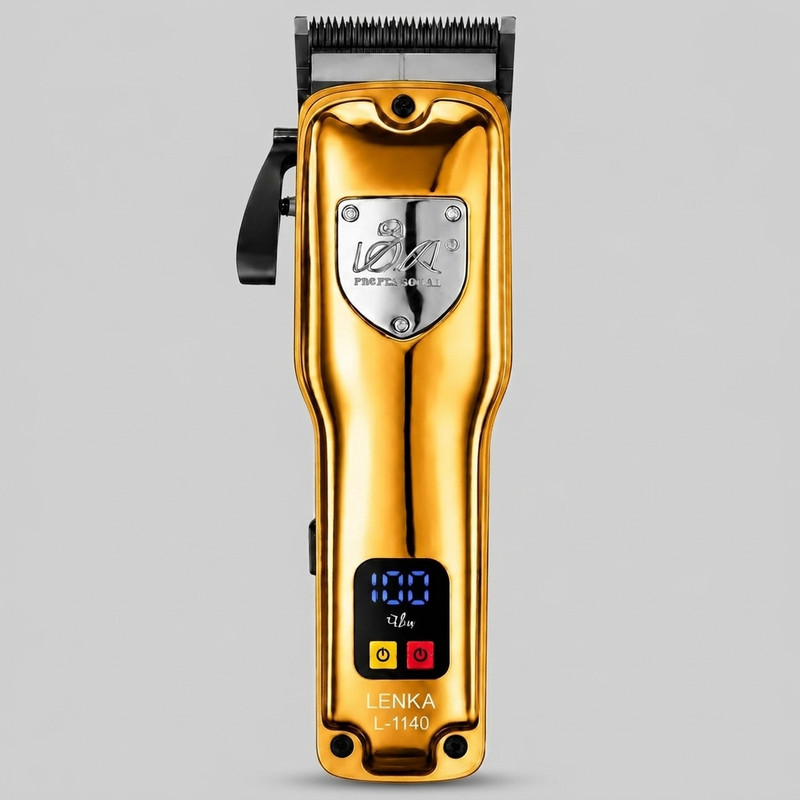 ماشین اصلاح موی سر شارژی لنکا مدل L-1140 وزن 400 گرم، با باتری 2000mAh و نمایشگر LED