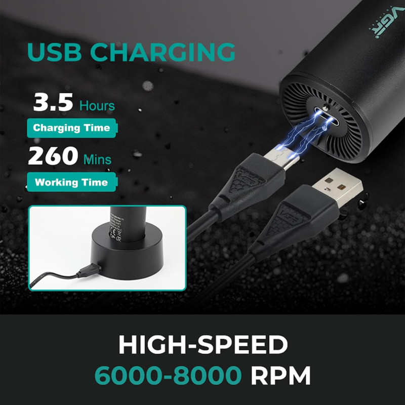 ماشین اصلاح موی سر و صورت وی جی ار مدل v-977