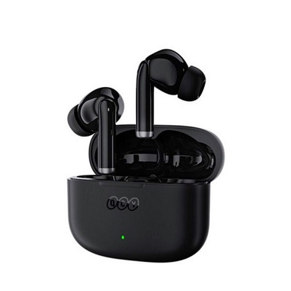 هدفون بلوتوثی کیو سی وای مدل T19 با نویز کنسلینگ میکروفون (ENC)، درگاه شارژ USB Type-C، دارای کنترل لمسی و نشانگر LED، مقاوم در برابر رطوبت و عرق