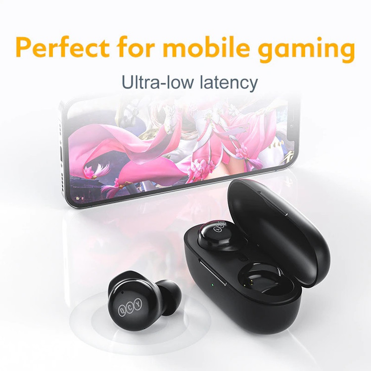 هدفون بلوتوثی کیو سی وای T17، درگاه شارژ USB Type-C، دارای نشانگر LED، مقاوم در برابر آب