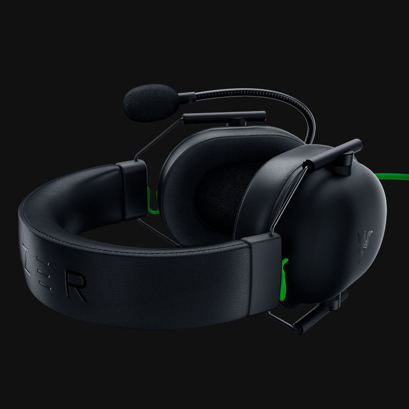 هدست گیمینگ ریزر مدل BlackShark V2 X با نویز کنسلینگ بدنه و نویز کنسلینگ میکروفون (ENC)، اتصال از طریق جک 3.5 میلیمتری، دارای صدای فراگیر 7.1 کاناله، دارای تکنولوژی صدای 360 درجه