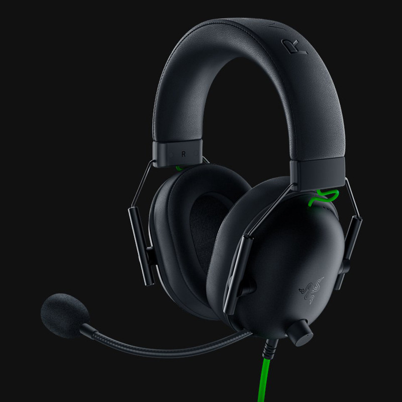 هدست گیمینگ ریزر مدل BlackShark V2 X با نویز کنسلینگ بدنه و نویز کنسلینگ میکروفون (ENC)، اتصال از طریق جک 3.5 میلیمتری، دارای صدای فراگیر 7.1 کاناله، دارای تکنولوژی صدای 360 درجه