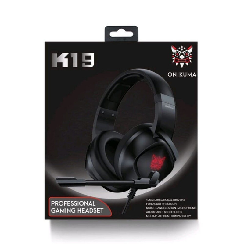 هدست گیمینگ اونیکوما K19 Professional با نویز کنسلینگ فعال (ANC)، جک 3.5 میلیمتری صدا، نورپردازی RGB