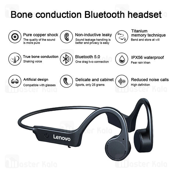هدست بلوتوثی لنوو مدل X4 Bone Conduction IP56