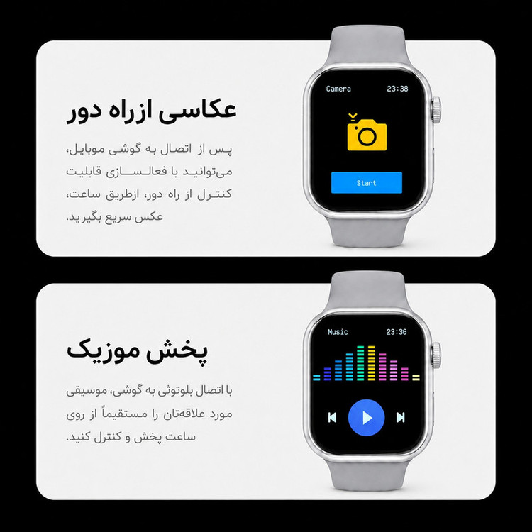ساعت هوشمند 46 میلی متری مدل مکس با بند سیلیکونی
