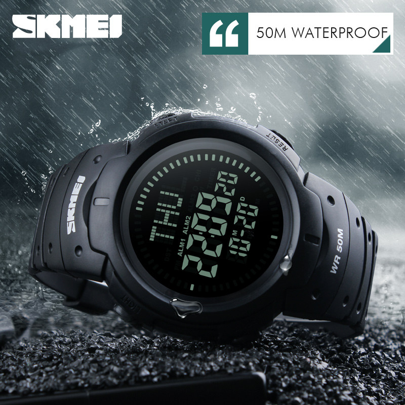 ساعت مچی دیجیتال اسکمی مدل قطب نما دار کد SKM-1231BK