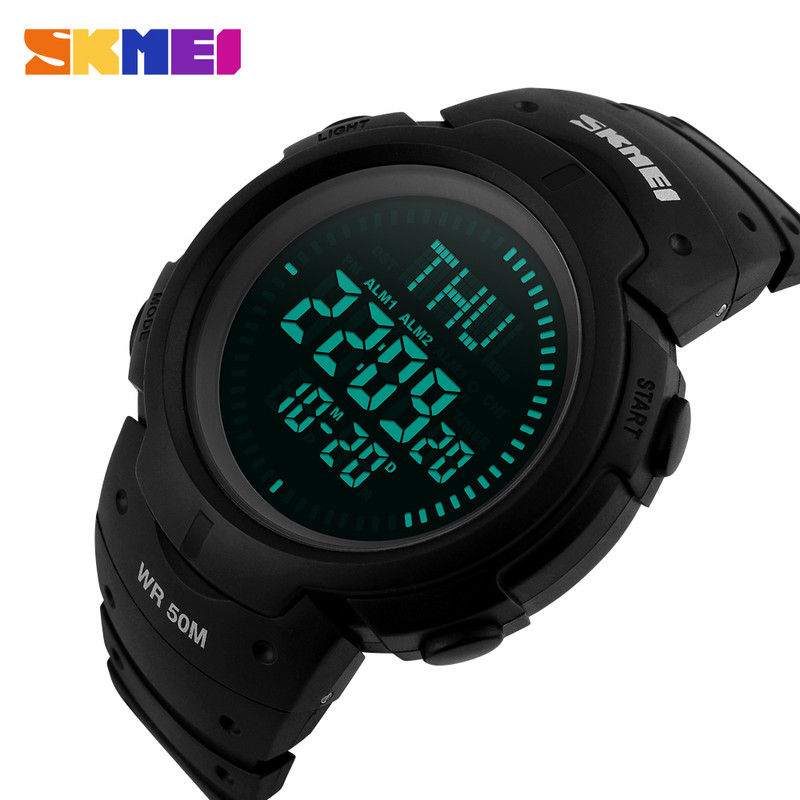 ساعت مچی دیجیتال اسکمی مدل قطب نما دار کد SKM-1231BK