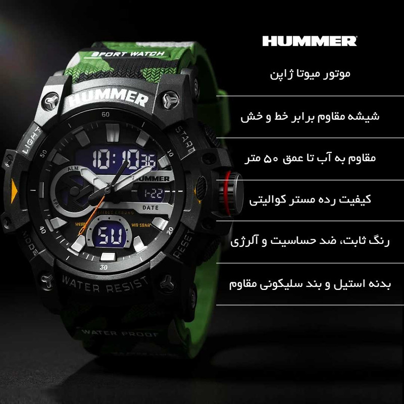 ساعت مچی عقربهای کوارتز مردانه هامر مدل HM1440-C5