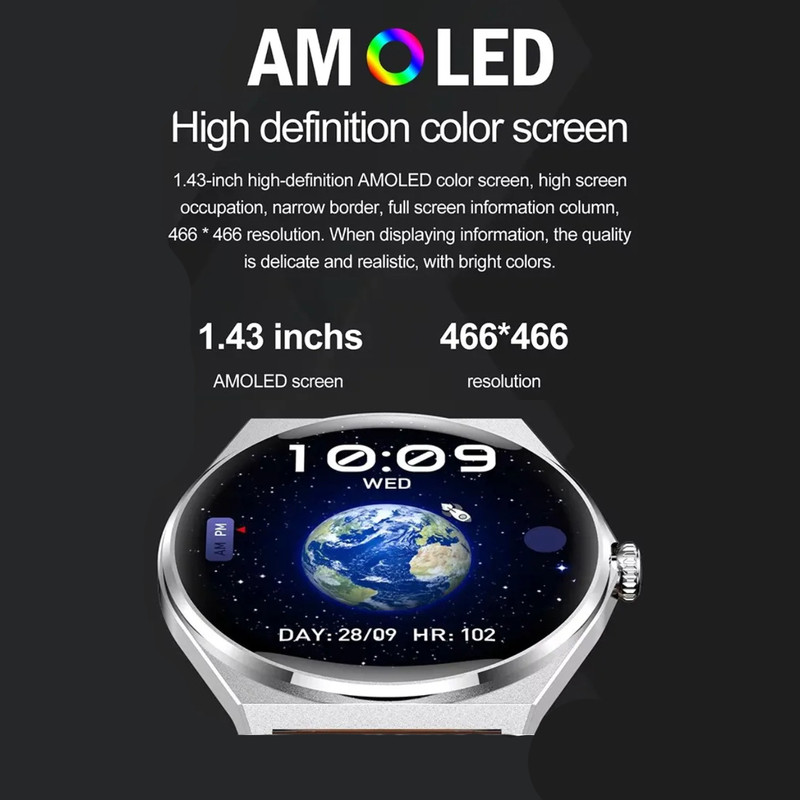 ساعت هوشمند 1.43 اینچی دیبت ویر مدل UltraThin M56 Amoled با بند سیلیکونی