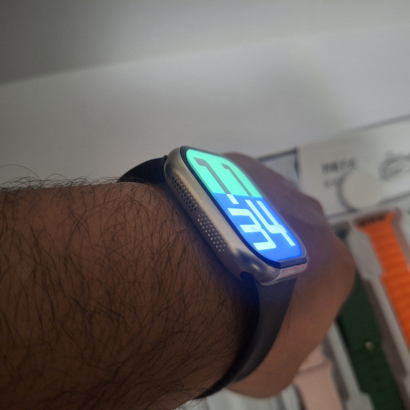 ساعت هوشمند 44 میلیمتری مدل S1000 با بند سیلیکونی و استیل