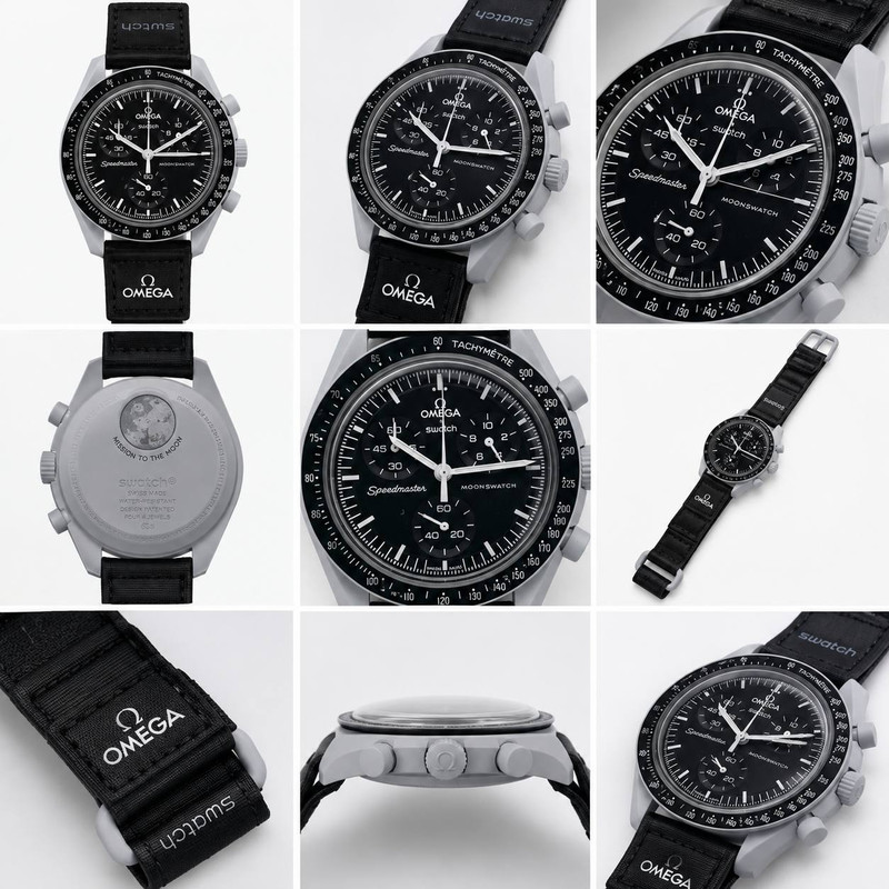 ساعت مچی عقربه ای زنانه و مردانه مدل Moon Swatch Mission to sun