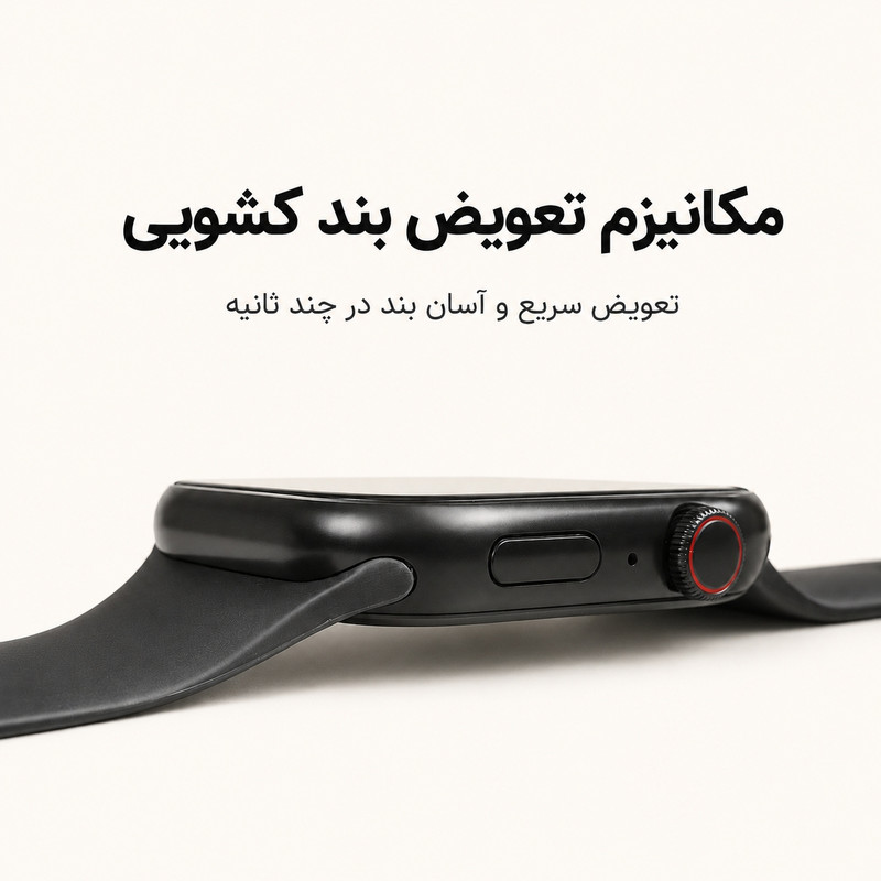 ساعت هوشمند 46 میلی متری واچ ایکس مدل 7in1 با بند سیلیکونی به همراه هدفون بلوتوثی