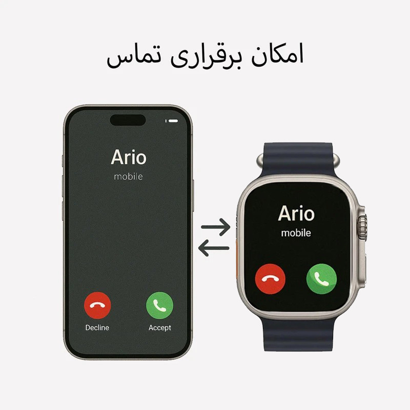 ساعت هوشمند 45 میلی متری مدل KW80 Ultra با بند سیلیکونی