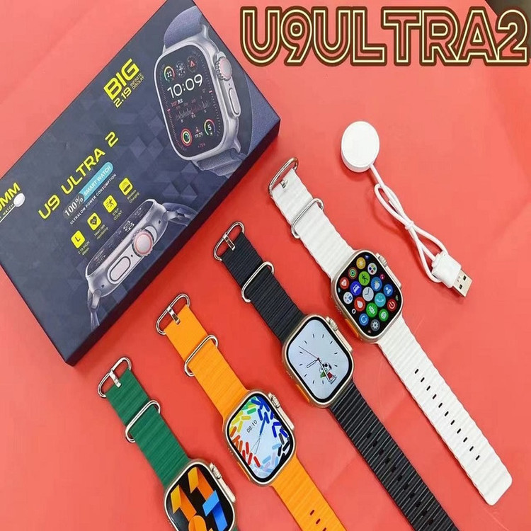 ساعت هوشمند مدل U9 ULTRA 2 دارای قابلیت های کنترل موسیقی (Music Player)، کنترل سطح اکسیژن خون، قابلیت مکالمه از طریق بلوتوث بند سیلیکون