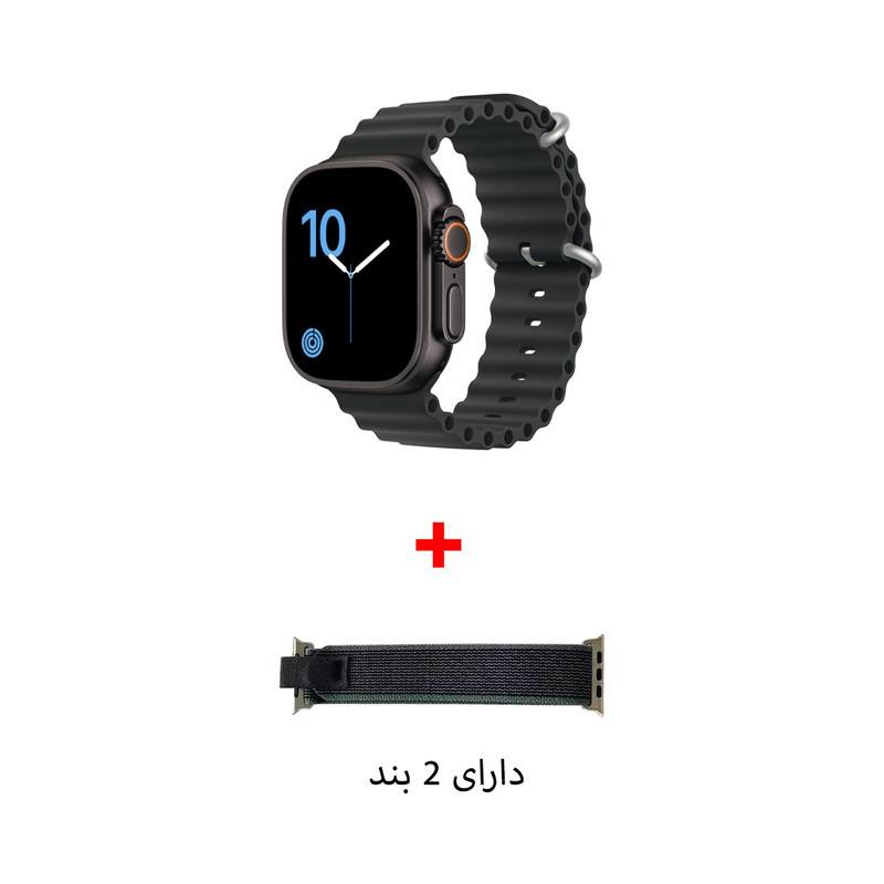 ساعت هوشمند هلو پلام مدل H15 ULTRA دارای قابلیت های صفحه نمایش رنگی، صفحه نمایش لمسی، کنترل موسیقی (Music Player)، قابلیت مکالمه از طریق بلوتوث، قابلیت تغییر طرح ساعت یا تم، ضد آب بند پارچه ای