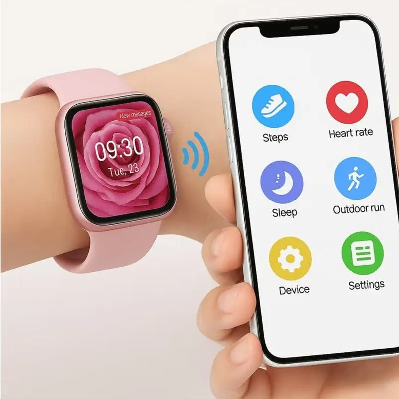 ساعت هوشمند 1.71 اینچی ویسمی مدل X51 MINI با بند سیلیکونی