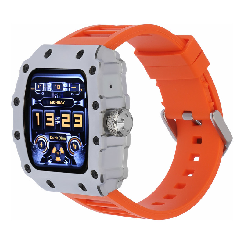 ساعت هوشمند 53 میلیمتری دارک بلو مدل D70 با بند سیلیکونی