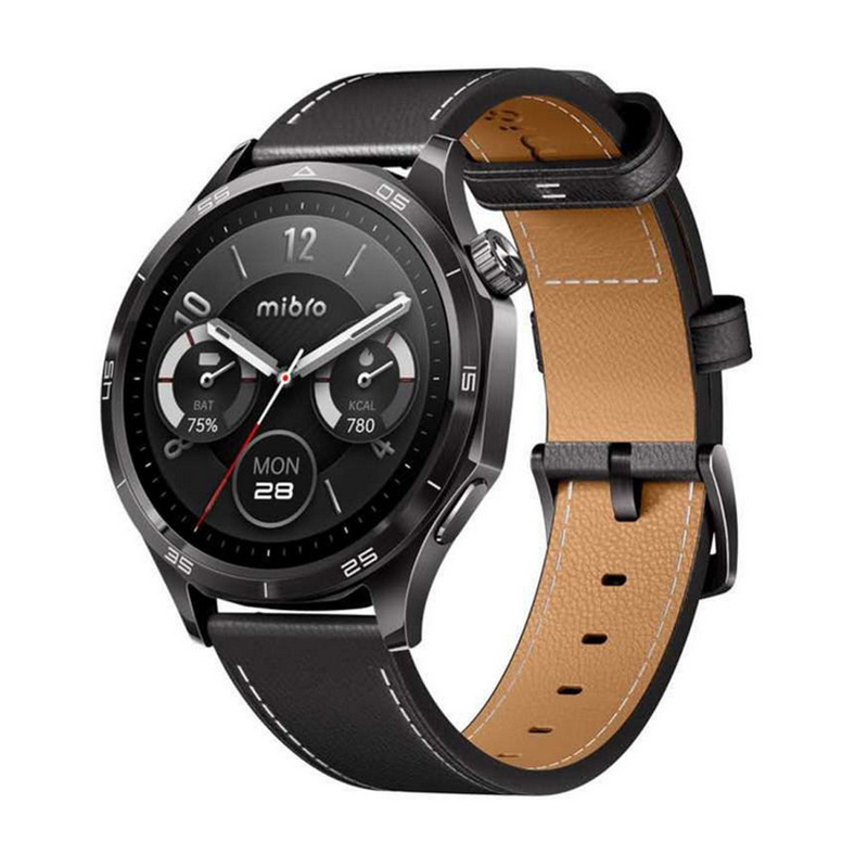 ساعت هوشمند 47 میلی‌متری میبرو مدل Watch GT XPAW026 با بند چرمی