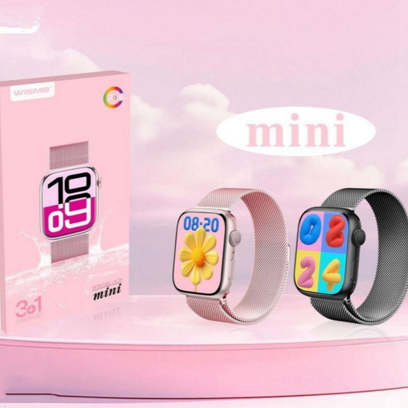 ساعت هوشمند ۴۱ میلیمتری ویسمی مدل X29 mini به همراه بندسیلیکونی و فلزی