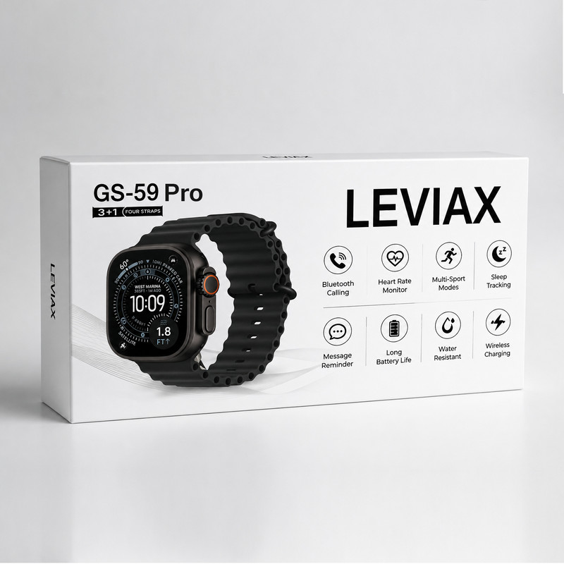 ساعت هوشمند 49 میلیمتری لیواکس مدل GS-59 Pro با بند سیلیکونی