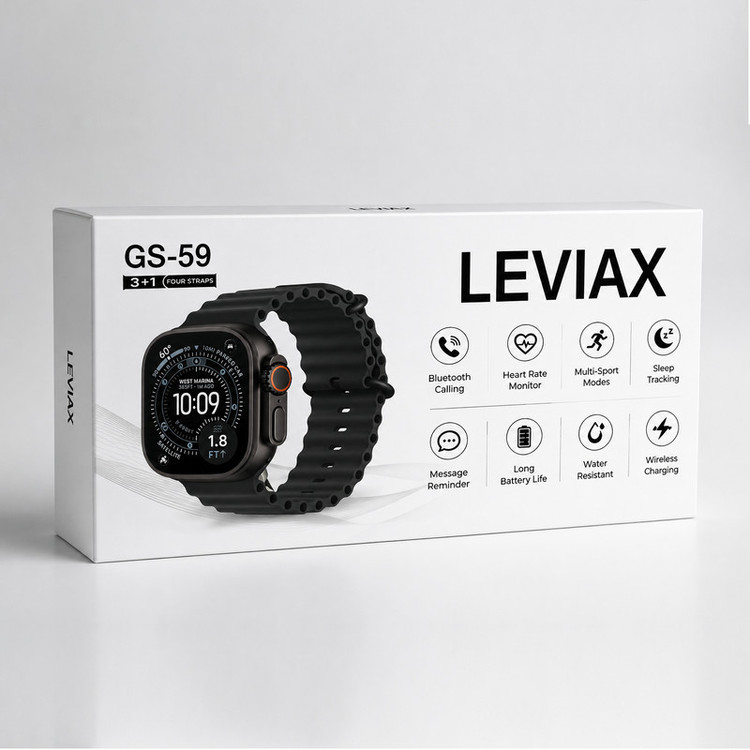 ساعت هوشمند 49 میلیمتری لیواکس مدل GS-59 با بند سیلیکونی