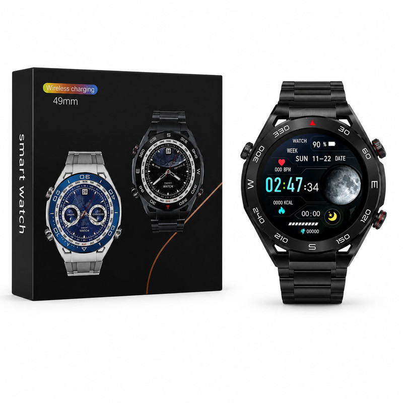 ساعت هوشمند 49 میلیمتری ووکاس مدل G6 MAX با بند استیل ضدزنگ