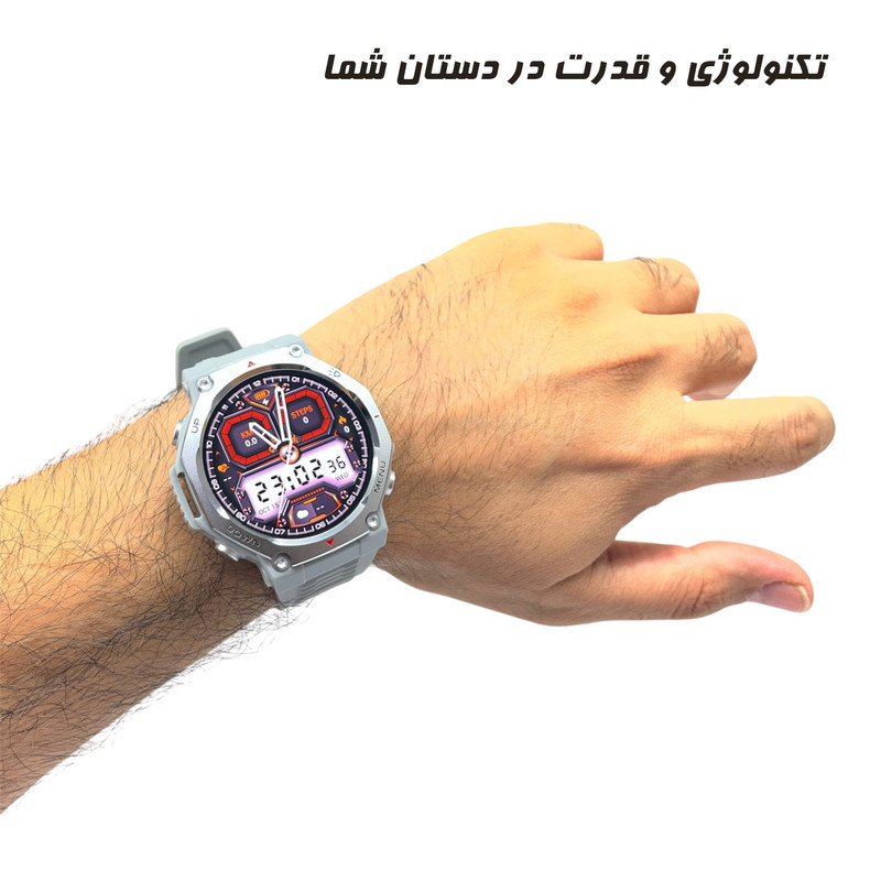 ساعت هوشمند 1.43اینچی دیبت ویر مدل Mountaineers-KT85 با بند سیلیکونی