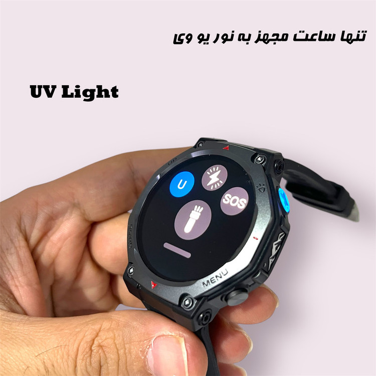 ساعت هوشمند 1.43اینچی دیبت ویر مدل Mountaineers-KT85 با بند سیلیکونی