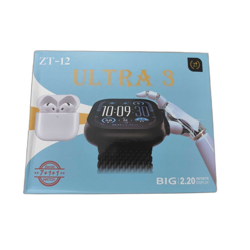 ساعت هوشمند 2.20 اینچی مدل ZT-12 Ultra 3 با بند سیلیکونی
