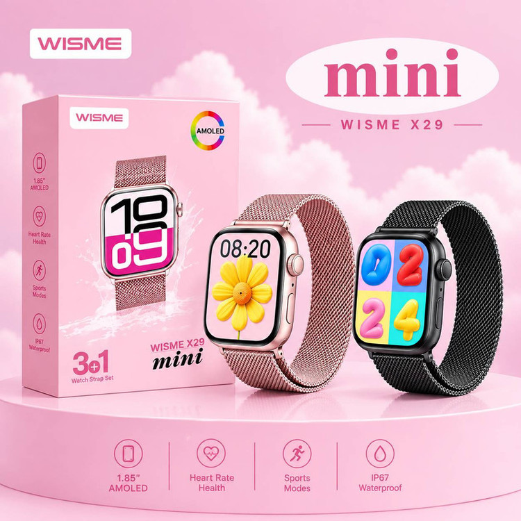 ساعت هوشمند 1.5 اینچی ویسمی مدل x29 mini با بند میلانس