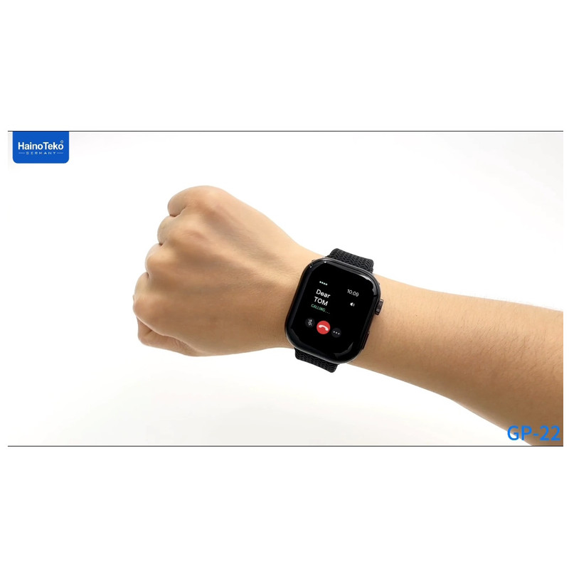 ساعت هوشمند هاینو تکو مدل MAR AMOLED GP-22 SMART دارای قابلیت های کنترل موسیقی (Music Player) بند سیلیکون