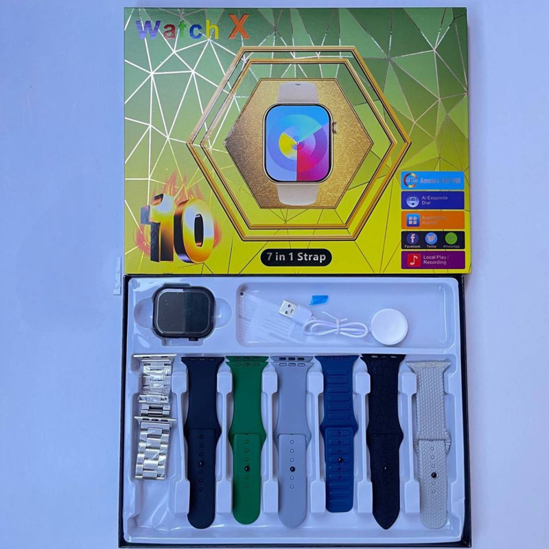 ساعت هوشمند ۴۶ میلیمتری واچ ایکس مدل 7in1 Strap با بند سیلیکونی و فلزی