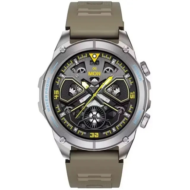 ساعت هوشمند 1.43 اینچی پاورولوجی مدل Titan Rugged Sport با بند سیلکونی