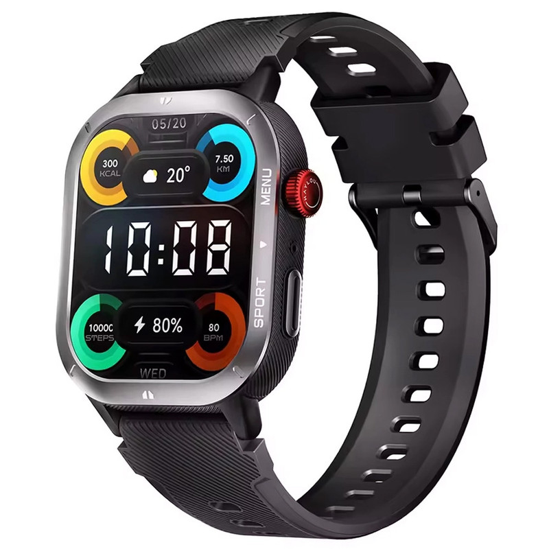 ساعت هوشمند 50 میلیمتری هایلو مدل IRON Neo با بند سیلیکونی