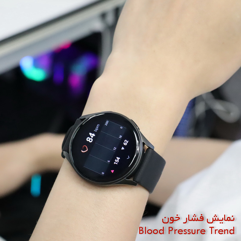 ساعت هوشمند 44 میلی متری کی اف آی مدل C01 با بند سیلیکونی