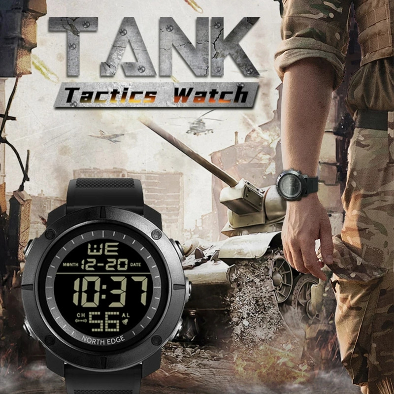 ساعت هوشمند 51 میلی متری نورث اج مدل TANK با بند رابر