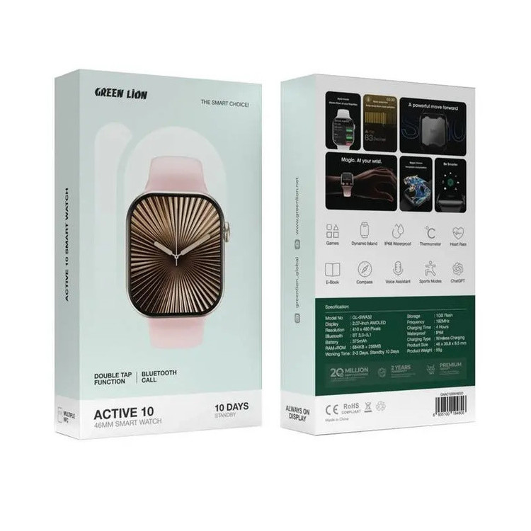 ساعت هوشمند گرین لاین مدل ZI EXTERNAL ACTIVE NOISE 10