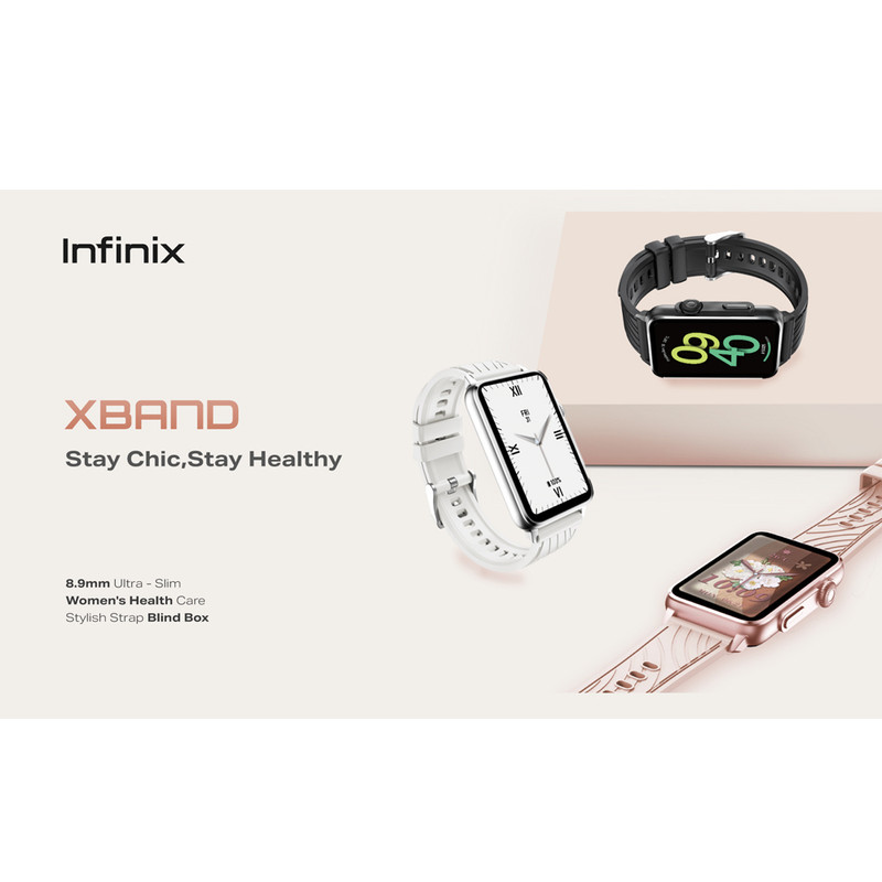 ساعت هوشمند 45 میلیمتری اینفینیکس مدل XWatch Xband با بند پلاستیکی