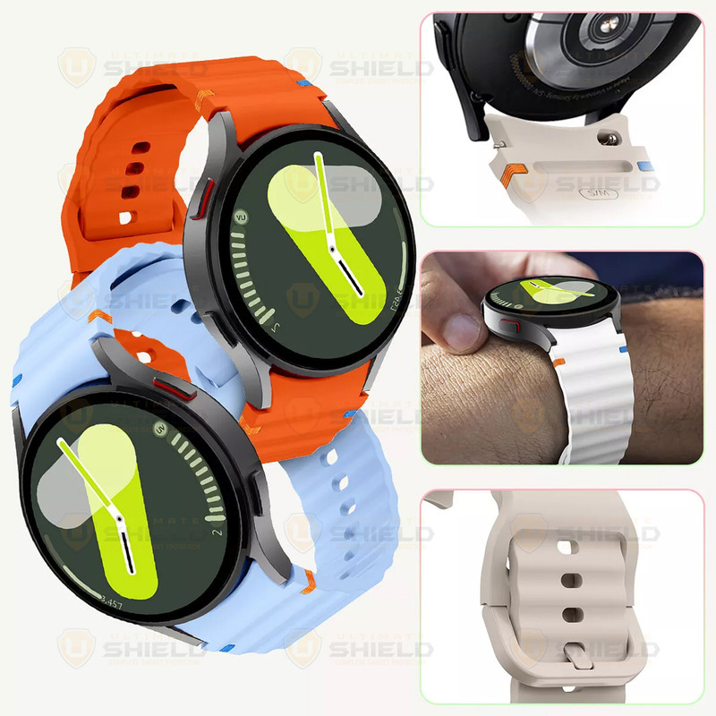 بند آلتیمیت شیلد مدل Silic ARC مناسب برای ساعت هوشمند سامسونگ Galaxy Watch 4/5/6/7/FE size 40/43/44/46/47mm