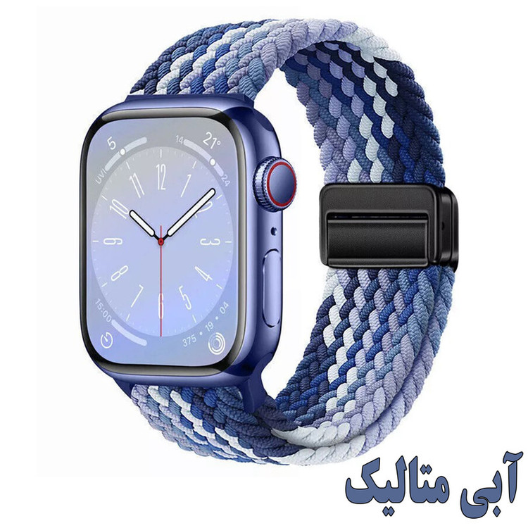 بند راینو مدل Braided Magnet مناسب برای اپل واچ سایز 44/45/46/49 میلی متری سری 1/2/3/4/5/6/7/8/9/10/SE/ULTRA