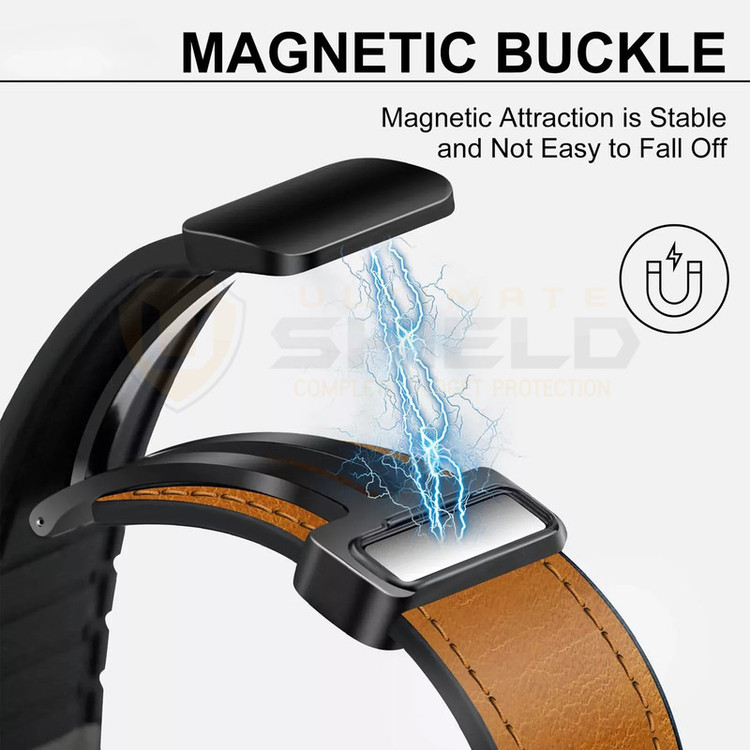 بند آلتیمیت شیلد مدل Sic Leather MG مناسب برای ساعت هوشمند سامسونگ Galaxy Watch 4/5/6/7/FE size 40/43/44/46/47mm